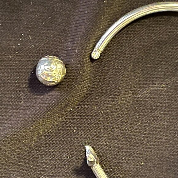 Sterling Silver Pandora Moments Moon & Stars Open Bangle Bracelet – Size Medium - Picture 13 of 13